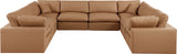 Comfy Cognac Vegan Leather Modular Sectional 188Cognac-Sec8A Meridian Furniture