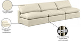 Comfy Cream Vegan Leather Modular Sofa 188Cream-S117 Meridian Furniture