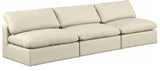 Comfy Cream Vegan Leather Modular Sofa 188Cream-S117 Meridian Furniture