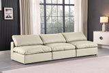 Comfy Cream Vegan Leather Modular Sofa 188Cream-S117 Meridian Furniture