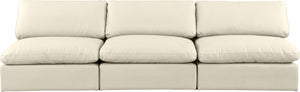 Comfy Cream Vegan Leather Modular Sofa 188Cream-S117 Meridian Furniture