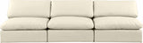 Comfy Cream Vegan Leather Modular Sofa 188Cream-S117 Meridian Furniture