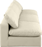 Comfy Cream Vegan Leather Modular Sofa 188Cream-S117 Meridian Furniture