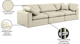 Comfy Cream Vegan Leather Modular Sofa 188Cream-S119 Meridian Furniture