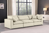 Comfy Cream Vegan Leather Modular Sofa 188Cream-S119 Meridian Furniture