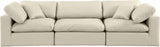 Comfy Cream Vegan Leather Modular Sofa 188Cream-S119 Meridian Furniture