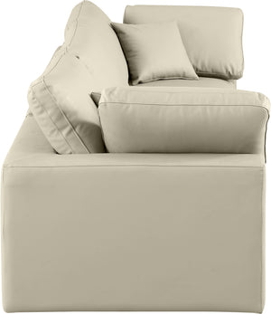 Comfy Cream Vegan Leather Modular Sofa 188Cream-S119 Meridian Furniture