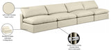 Comfy Cream Vegan Leather Modular Sofa 188Cream-S156 Meridian Furniture