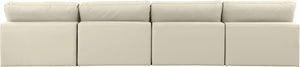 Comfy Cream Vegan Leather Modular Sofa 188Cream-S156 Meridian Furniture