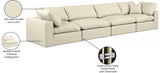 Comfy Cream Vegan Leather Modular Sofa 188Cream-S158 Meridian Furniture