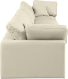 Comfy Cream Vegan Leather Modular Sofa 188Cream-S158 Meridian Furniture