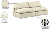 Comfy Cream Vegan Leather Modular Sofa 188Cream-S78 Meridian Furniture