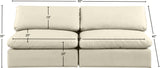 Comfy Cream Vegan Leather Modular Sofa 188Cream-S78 Meridian Furniture