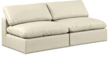 Comfy Cream Vegan Leather Modular Sofa 188Cream-S78 Meridian Furniture