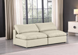 Comfy Cream Vegan Leather Modular Sofa 188Cream-S78 Meridian Furniture