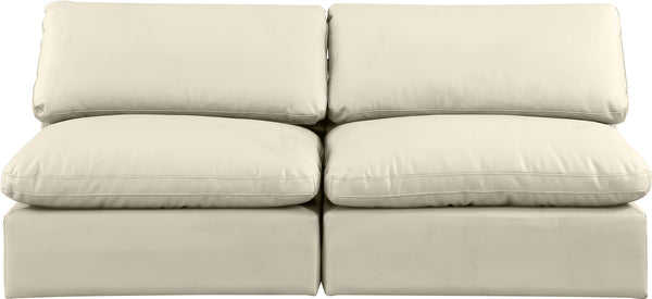Comfy Cream Vegan Leather Modular Sofa 188Cream-S78 Meridian Furniture