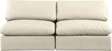 Comfy Cream Vegan Leather Modular Sofa 188Cream-S78 Meridian Furniture