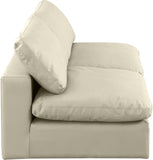 Comfy Cream Vegan Leather Modular Sofa 188Cream-S78 Meridian Furniture