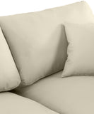 Comfy Cream Vegan Leather Modular Sofa 188Cream-S78 Meridian Furniture