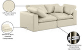 Comfy Cream Vegan Leather Modular Sofa 188Cream-S80 Meridian Furniture