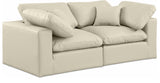 Comfy Cream Vegan Leather Modular Sofa 188Cream-S80 Meridian Furniture