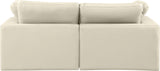 Comfy Cream Vegan Leather Modular Sofa 188Cream-S80 Meridian Furniture