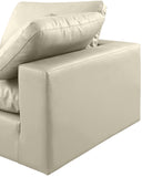 Comfy Cream Vegan Leather Modular Sectional 188Cream-Sec4A Meridian Furniture