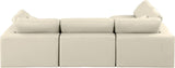 Comfy Cream Vegan Leather Modular Sectional 188Cream-Sec4B Meridian Furniture