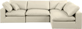 Comfy Cream Vegan Leather Modular Sectional 188Cream-Sec4B Meridian Furniture