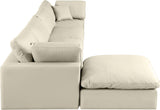 Comfy Cream Vegan Leather Modular Sectional 188Cream-Sec5A Meridian Furniture