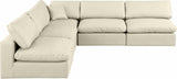 Comfy Cream Vegan Leather Modular Sectional 188Cream-Sec5B Meridian Furniture