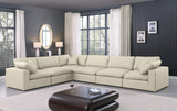Comfy Cream Vegan Leather Modular Sectional 188Cream-Sec6A Meridian Furniture