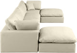 Comfy Cream Vegan Leather Modular Sectional 188Cream-Sec6B Meridian Furniture