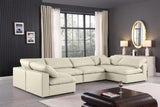 Comfy Cream Vegan Leather Modular Sectional 188Cream-Sec6D Meridian Furniture