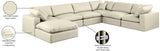 Comfy Cream Vegan Leather Modular Sectional 188Cream-Sec7A Meridian Furniture