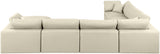 Comfy Cream Vegan Leather Modular Sectional 188Cream-Sec7A Meridian Furniture