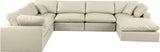 Comfy Cream Vegan Leather Modular Sectional 188Cream-Sec7A Meridian Furniture