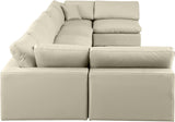 Comfy Cream Vegan Leather Modular Sectional 188Cream-Sec7B Meridian Furniture