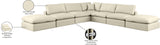 Comfy Cream Vegan Leather Modular Sectional 188Cream-Sec7C Meridian Furniture