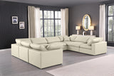 Comfy Cream Vegan Leather Modular Sectional 188Cream-Sec8A Meridian Furniture