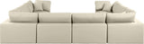 Comfy Cream Vegan Leather Modular Sectional 188Cream-Sec8A Meridian Furniture