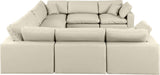 Comfy Cream Vegan Leather Modular Sectional 188Cream-Sec8A Meridian Furniture