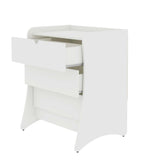 Coney 3-Piece Dresser and 2 Nightstands in White 188GMC1 Manhattan Comfort