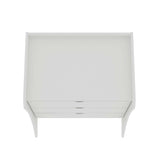 Coney 3-Piece Dresser and 2 Nightstands in White 188GMC1 Manhattan Comfort