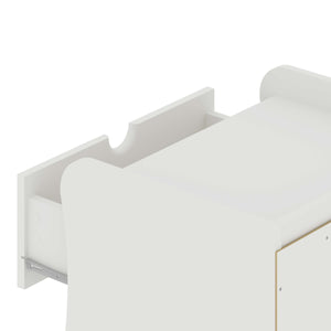 Coney 3-Piece Dresser and 2 Nightstands in White 188GMC1 Manhattan Comfort