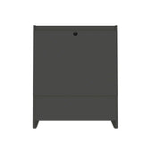 Coney 3-Piece Dresser and 2 Nightstands in Grey 188GMC9 Manhattan Comfort