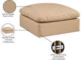 Comfy Tan Vegan Leather Modular Ottoman 188Tan-Ott Meridian Furniture