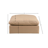 Comfy Tan Vegan Leather Modular Ottoman 188Tan-Ott Meridian Furniture