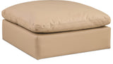 Comfy Tan Vegan Leather Modular Ottoman 188Tan-Ott Meridian Furniture