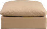 Comfy Tan Vegan Leather Modular Ottoman 188Tan-Ott Meridian Furniture